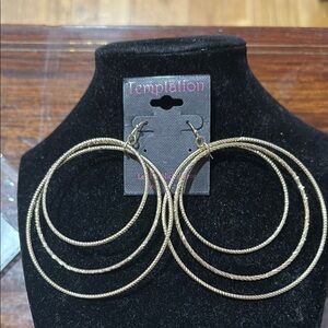 Temptations Gold Hoop Earrings